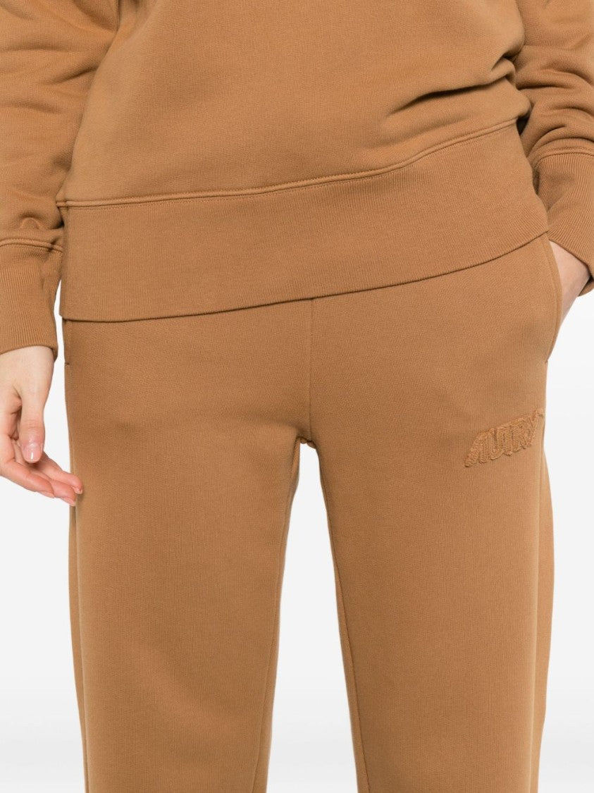 Relaxed Fit Brown Sweatpants with Drawstring Waist