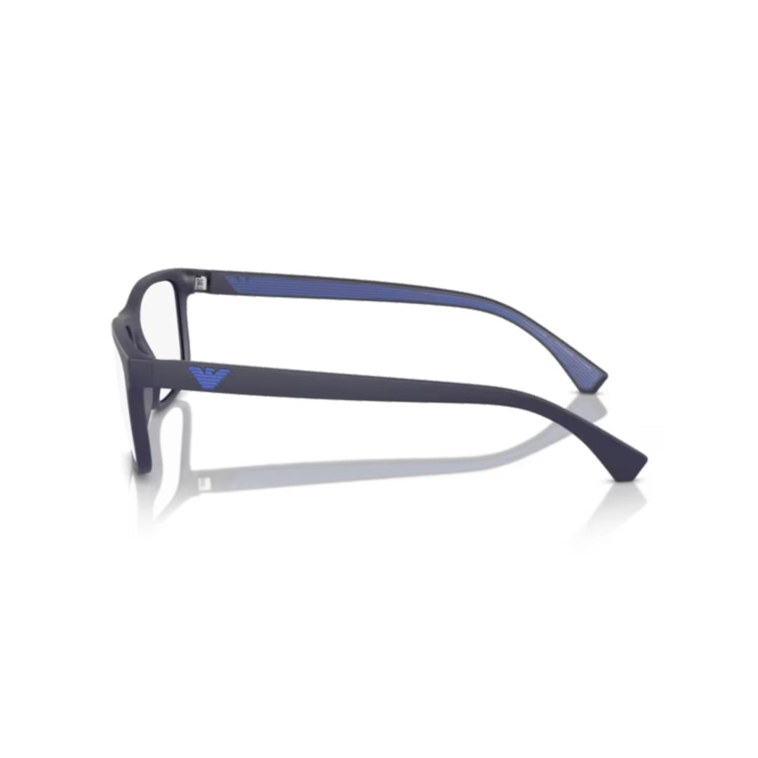 0ea3147 Matte Finish Rectangular Eyeglasses with Blue Accents