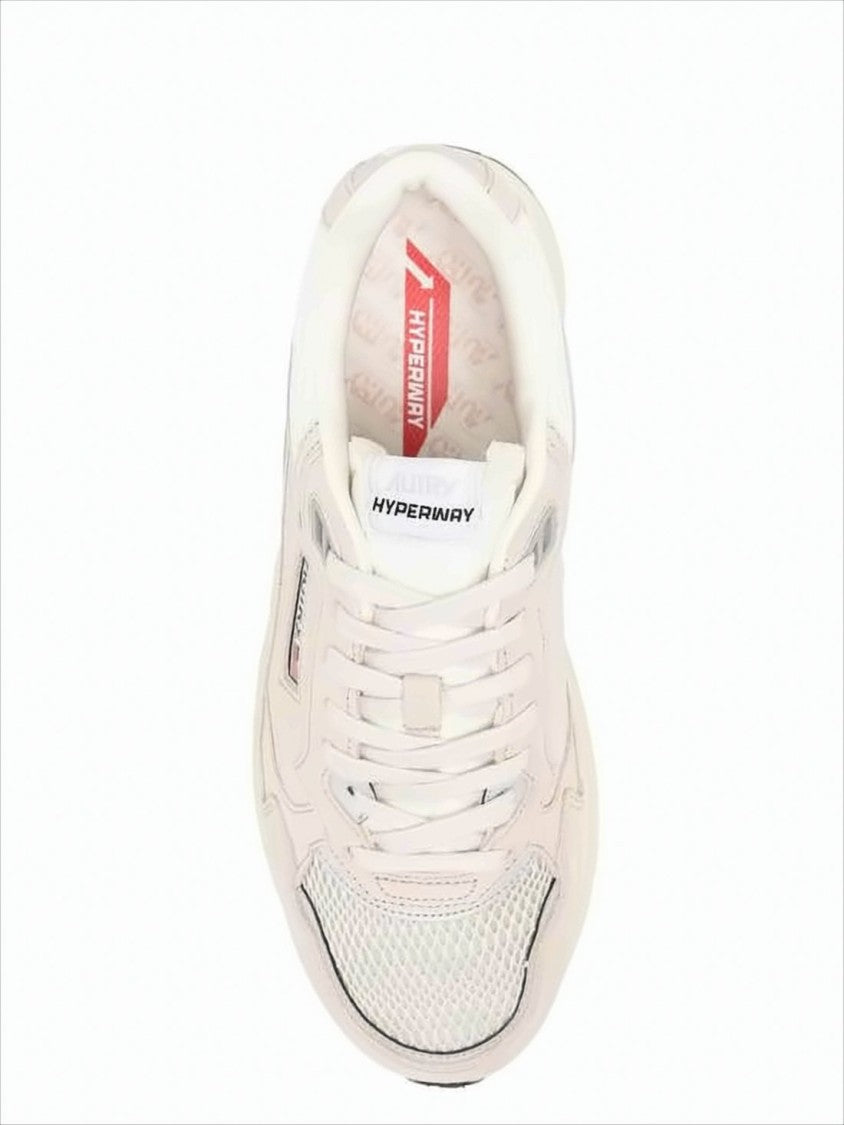 Layered Design Suede and Mesh Sneakers