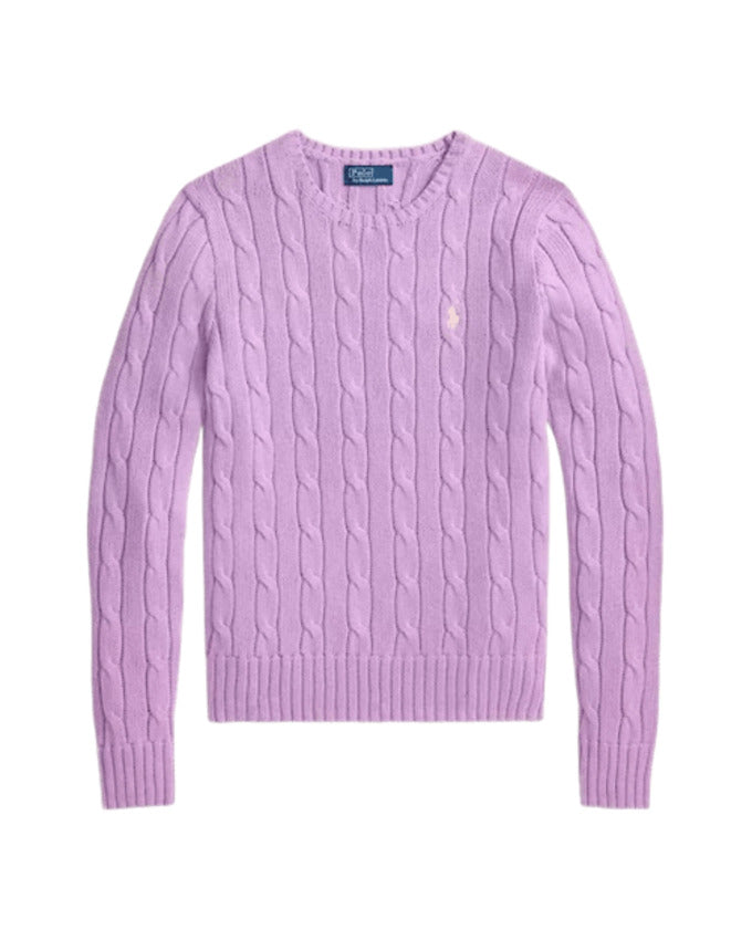 Cotton Cable-Knit Slim Sweatshirt
