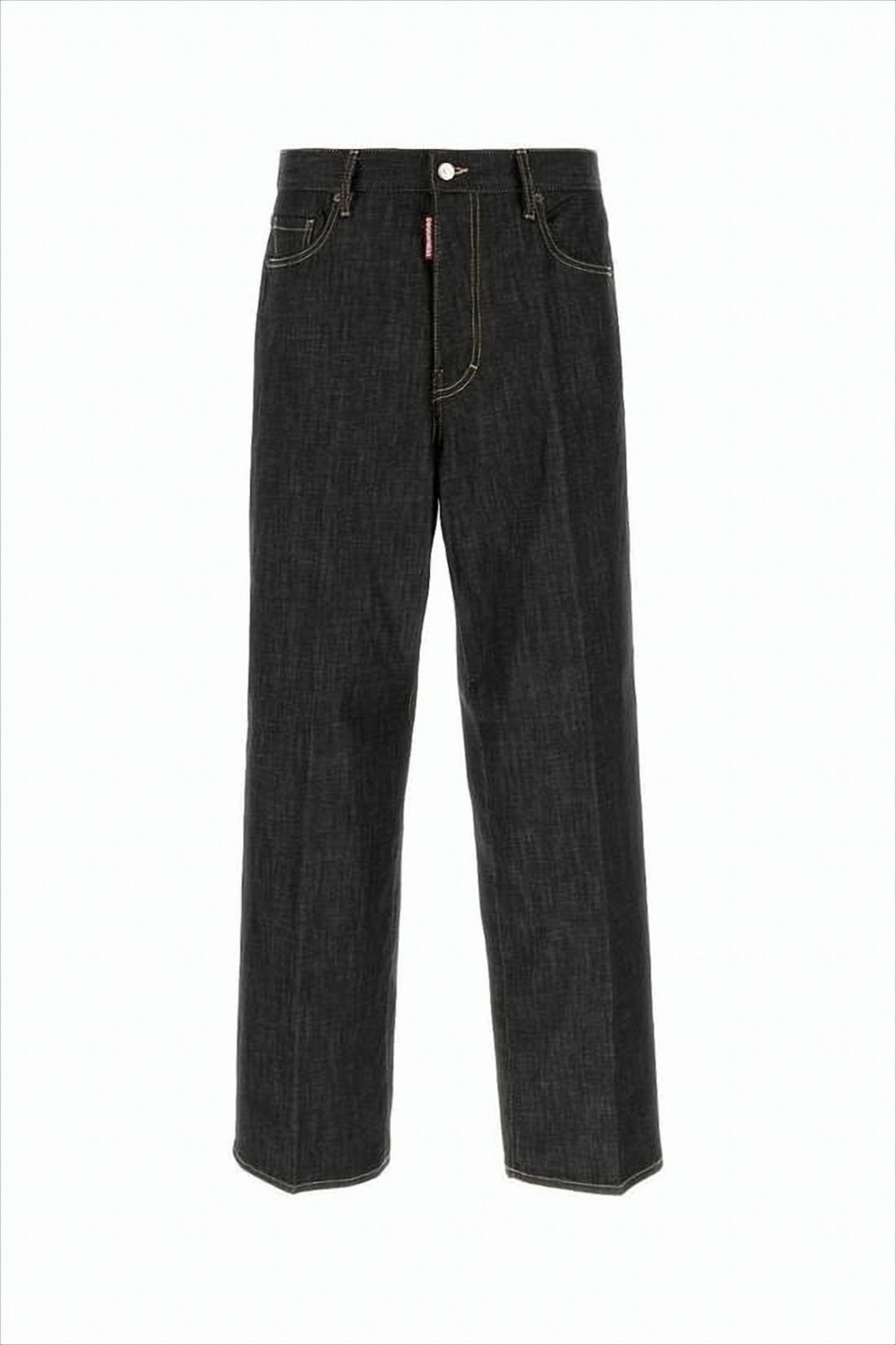 Dark Indigo Straight-Leg Denim Pants