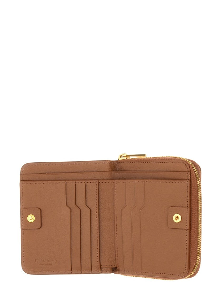 Compact Brown Leather Wallet