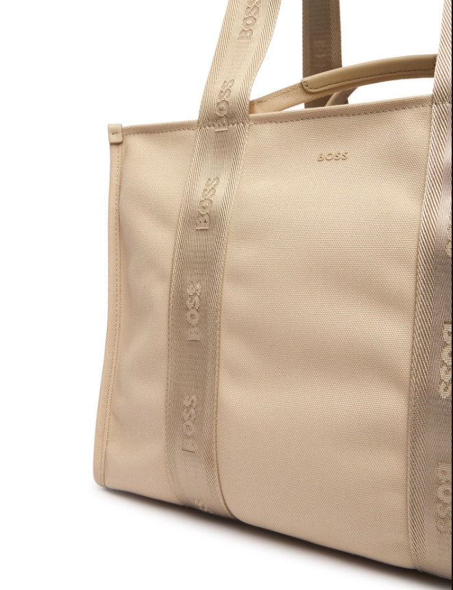 Beige Sandy Tote Shoulder Bag