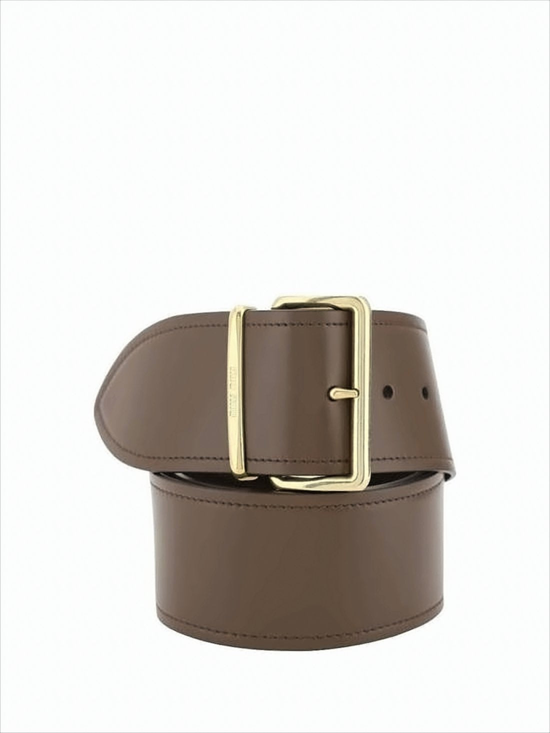 Classic Rectangular Buckle Leather Belt