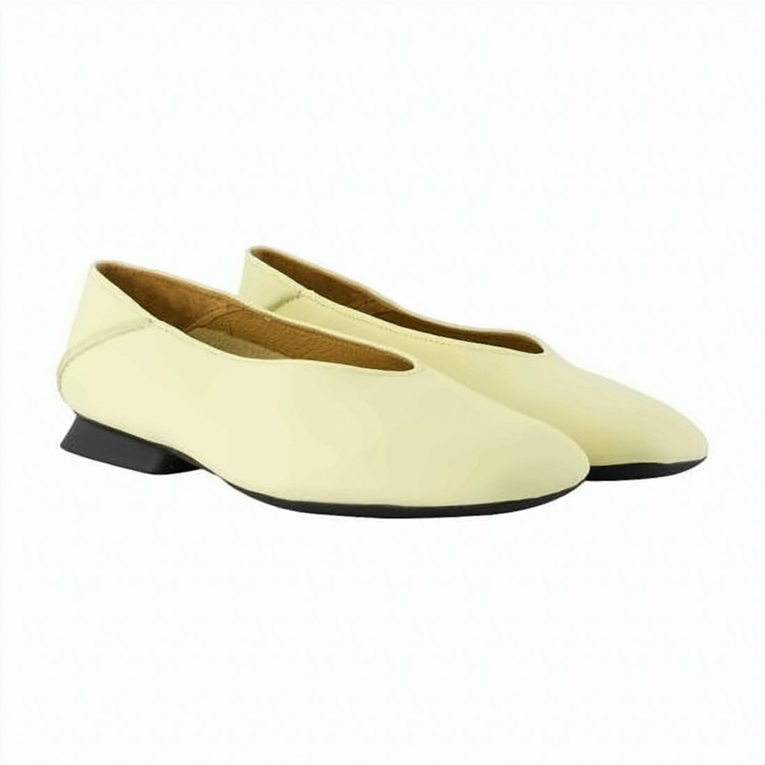 Smooth Calf Leather Flat Shoes With Almond Toe