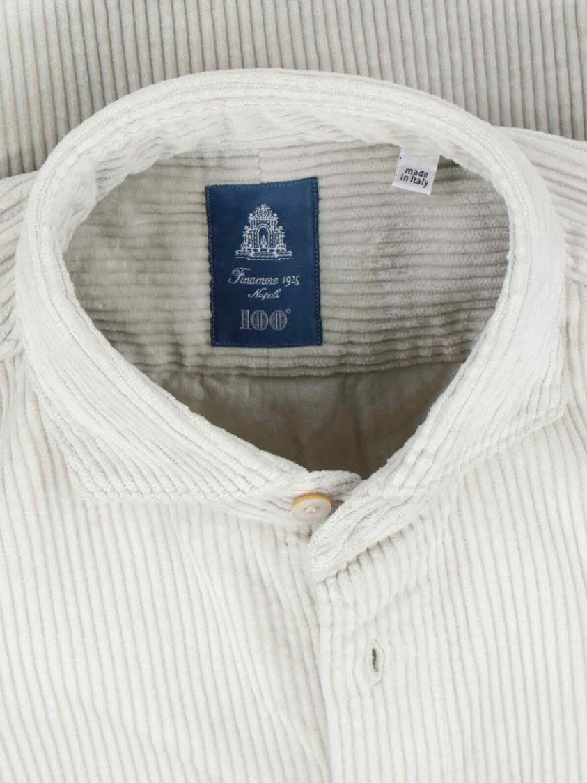Minimalist Grey Shirt With Button-Down Front And Long Sleeves