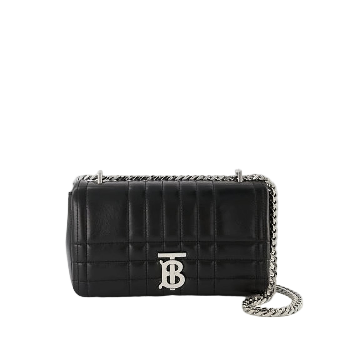 Quilted Leather Crossbody Bag with Chain Strap