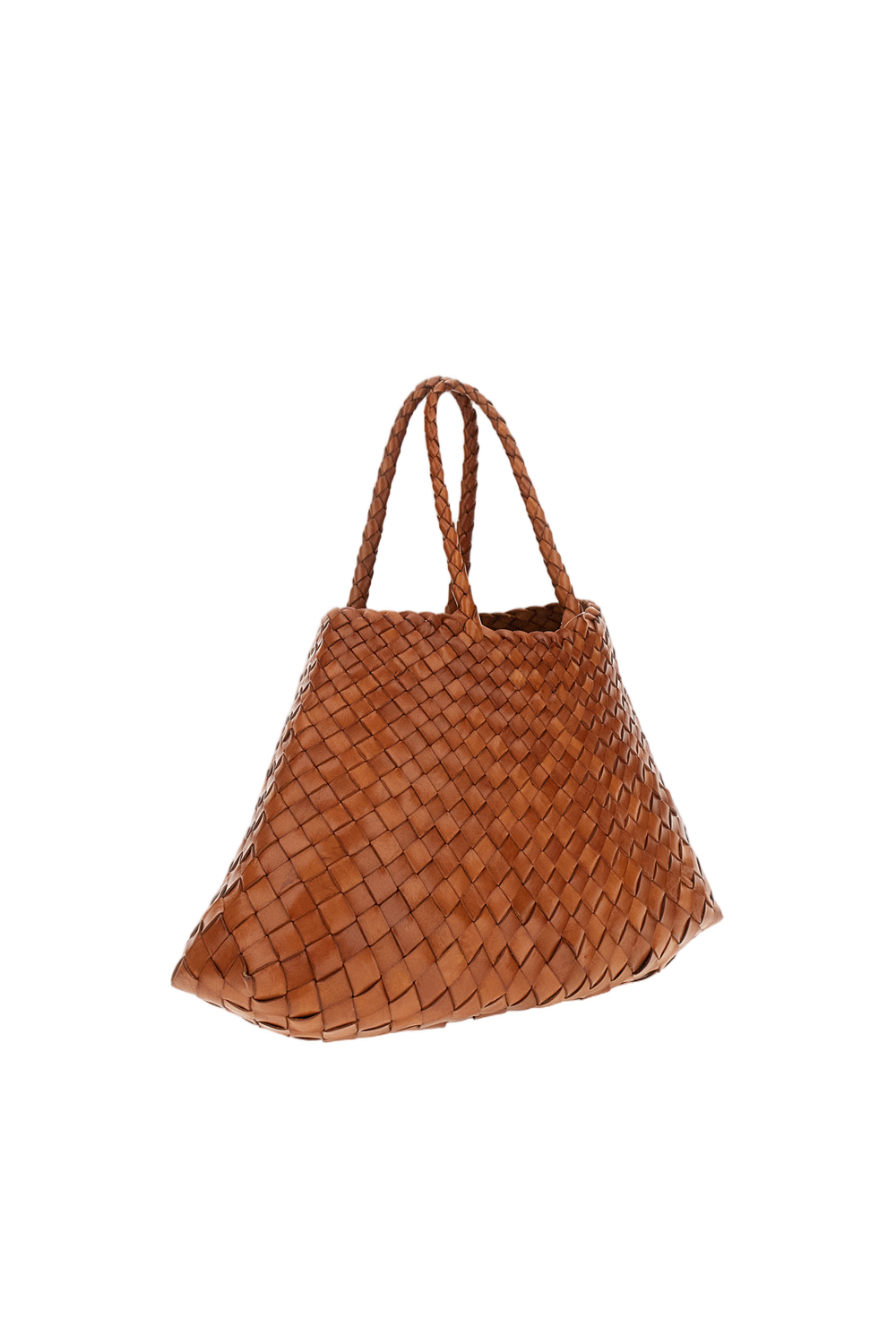 Handwoven Buffalo Calf Leather Tote with Textured Design
