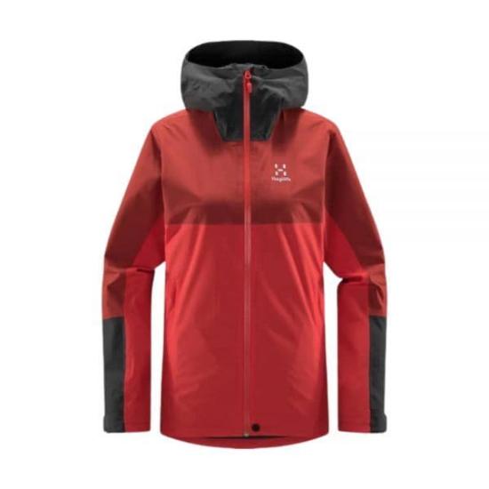Two-Tone Red Performance Jacket with Hood
