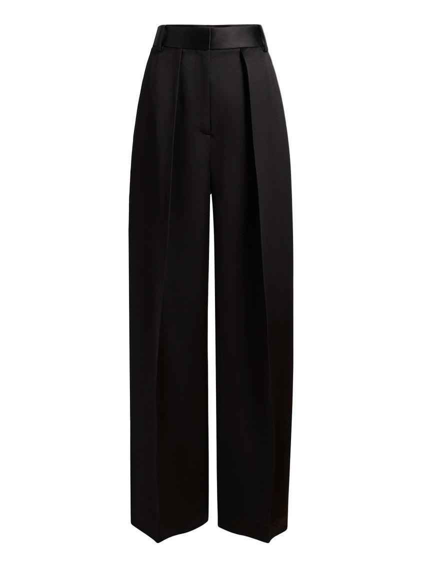 High-Waisted Wide-Leg Trousers In Luxurious Satin