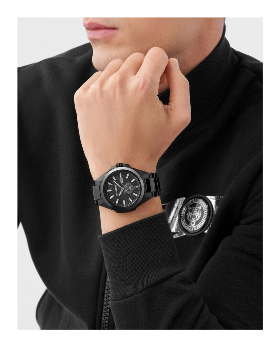 Tigermaster Bracelet Watch With Black Enamel Dial