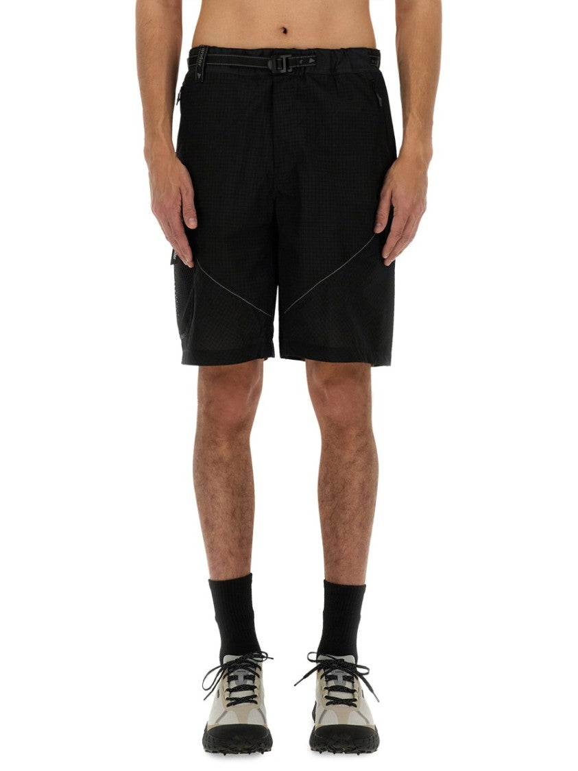 Black Nylon Bermuda Shorts