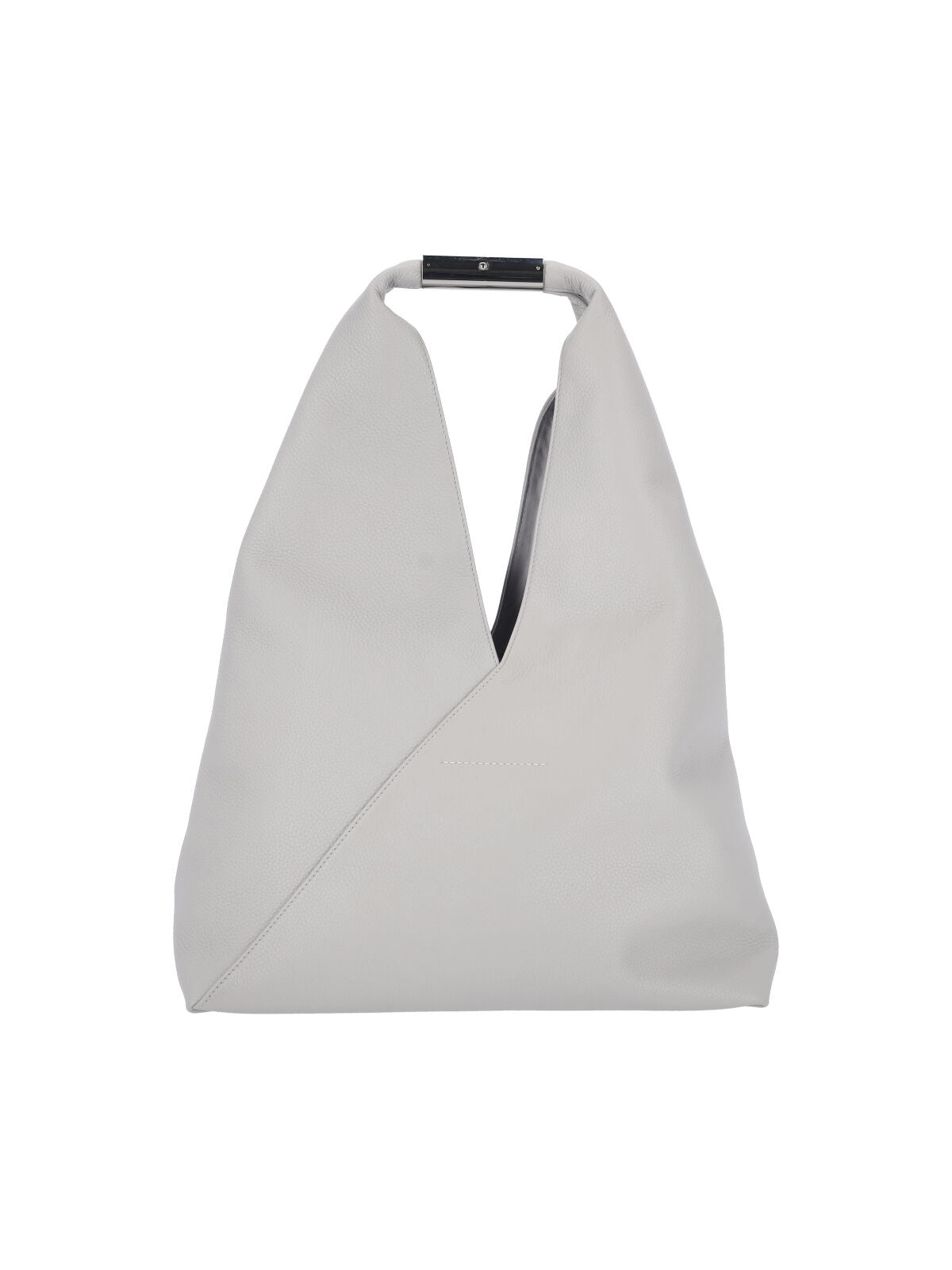 Grey Hammered Leather “Japanese” Shoulder Bag