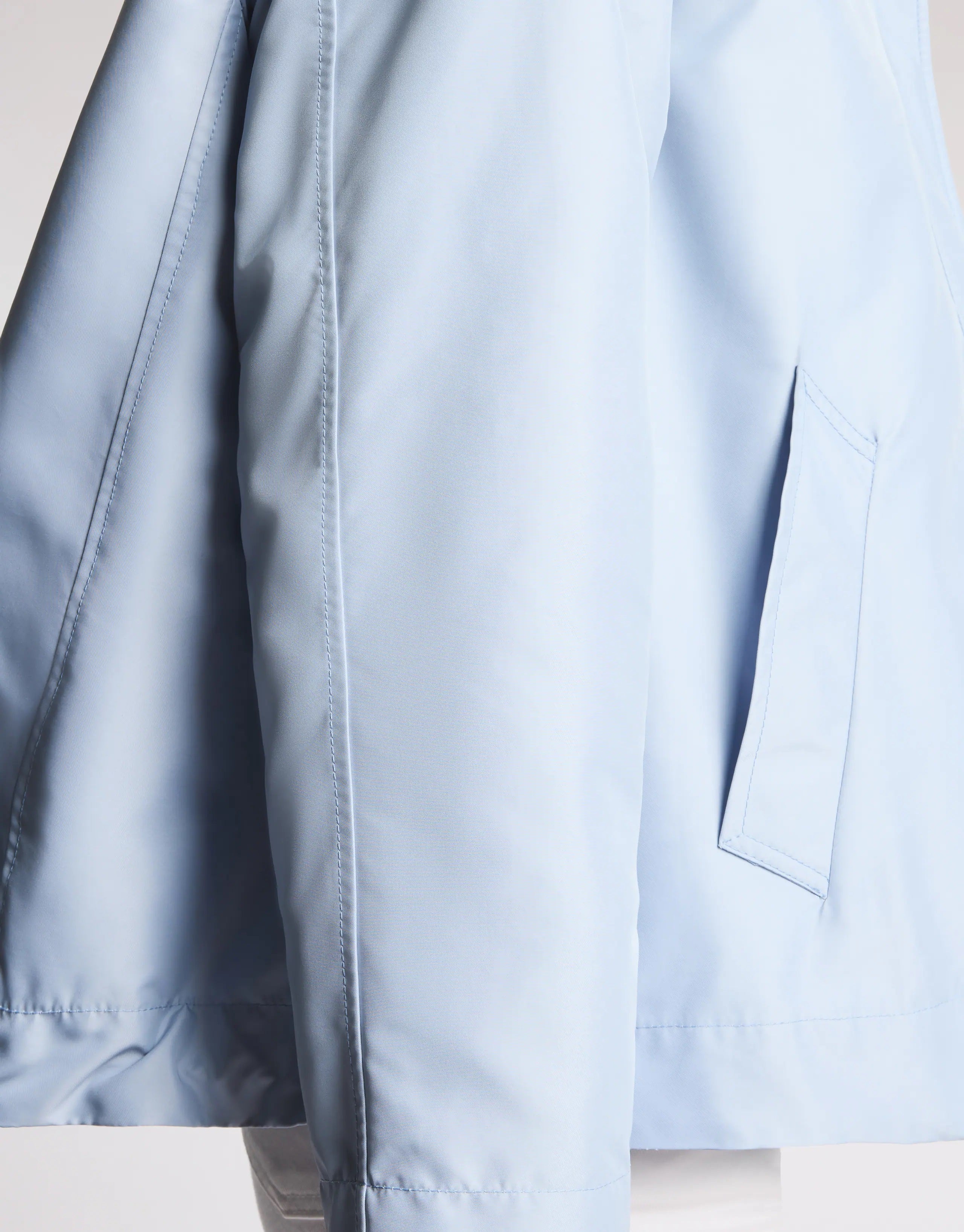 Hooded Short Parka with Concealed Closure