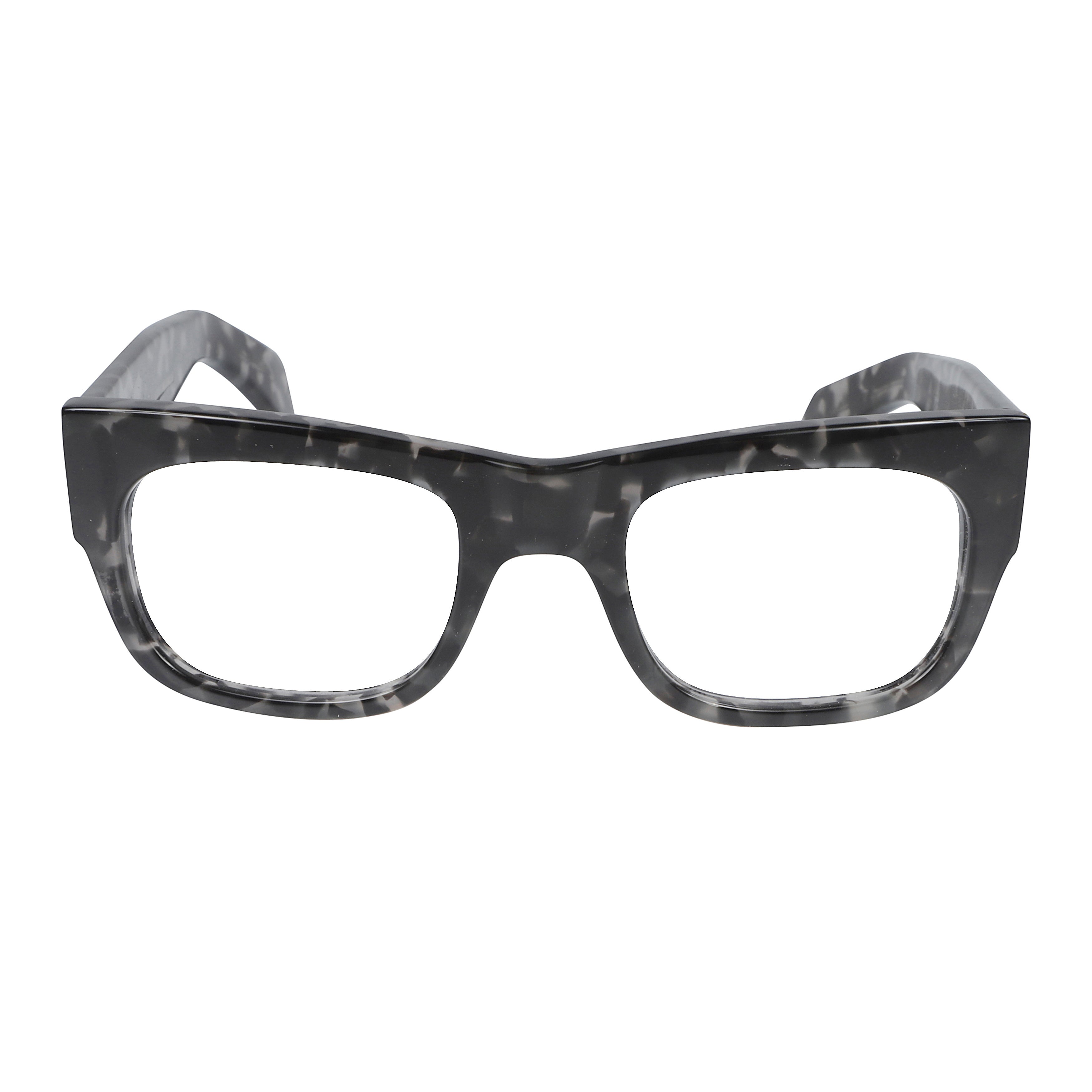 Timeless Rectangular Eyeglasses with Marbled Finish