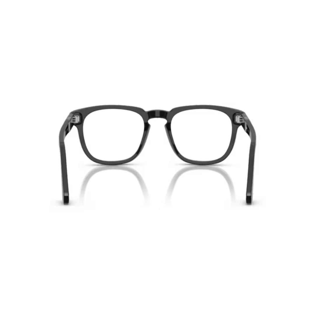 0po3376v Classic Square Frame Eyeglasses with Silver Arrow Detail