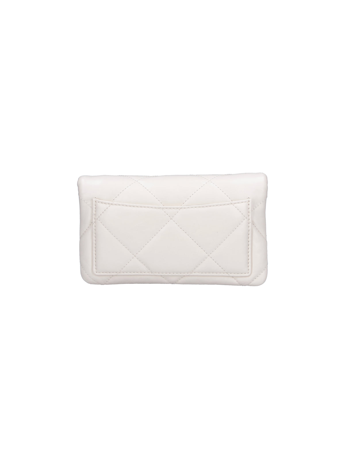 White Kira Quilted Nappa Wallet