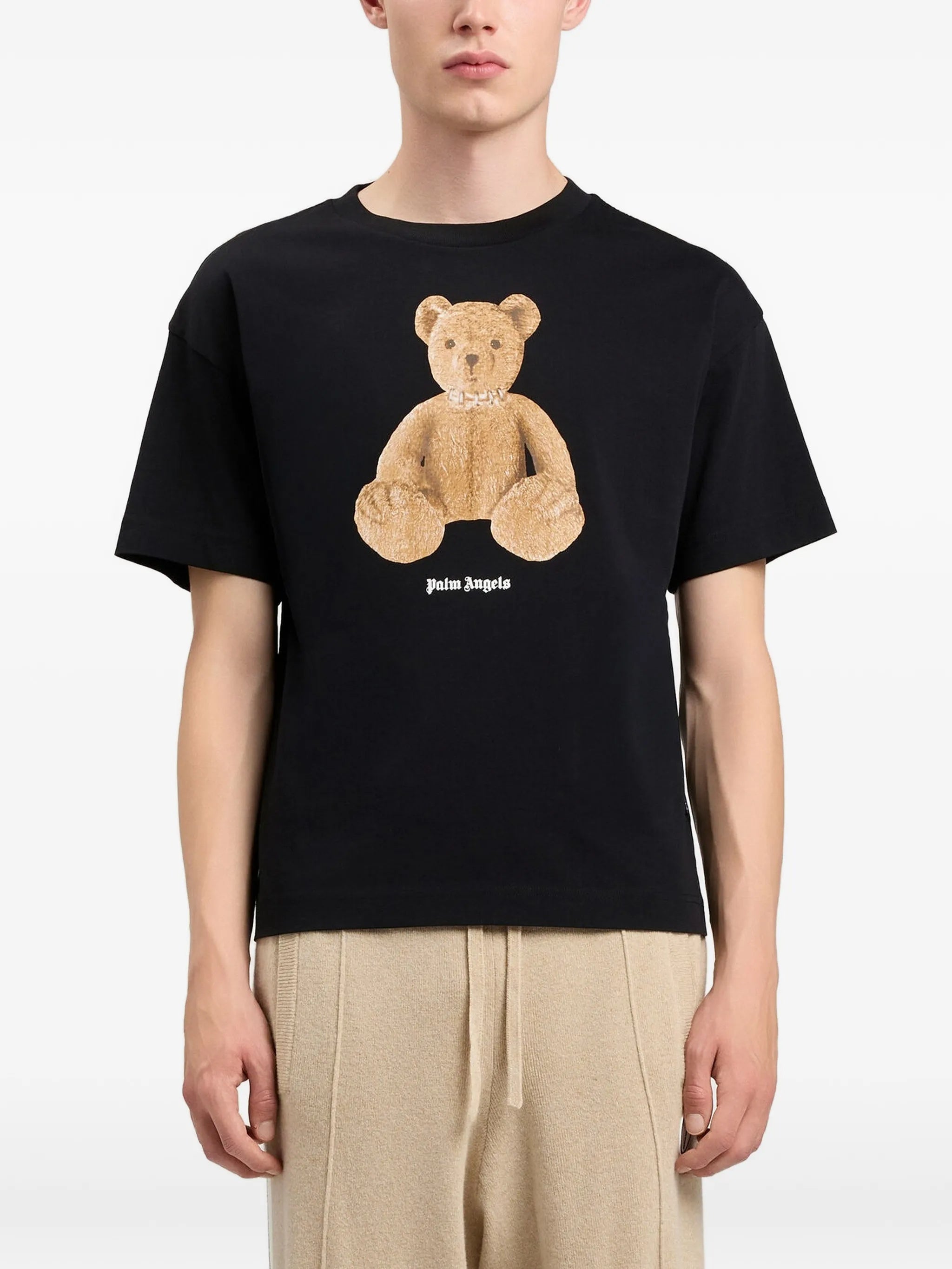 Black Bear Regular Graphic Cotton T-Shirt