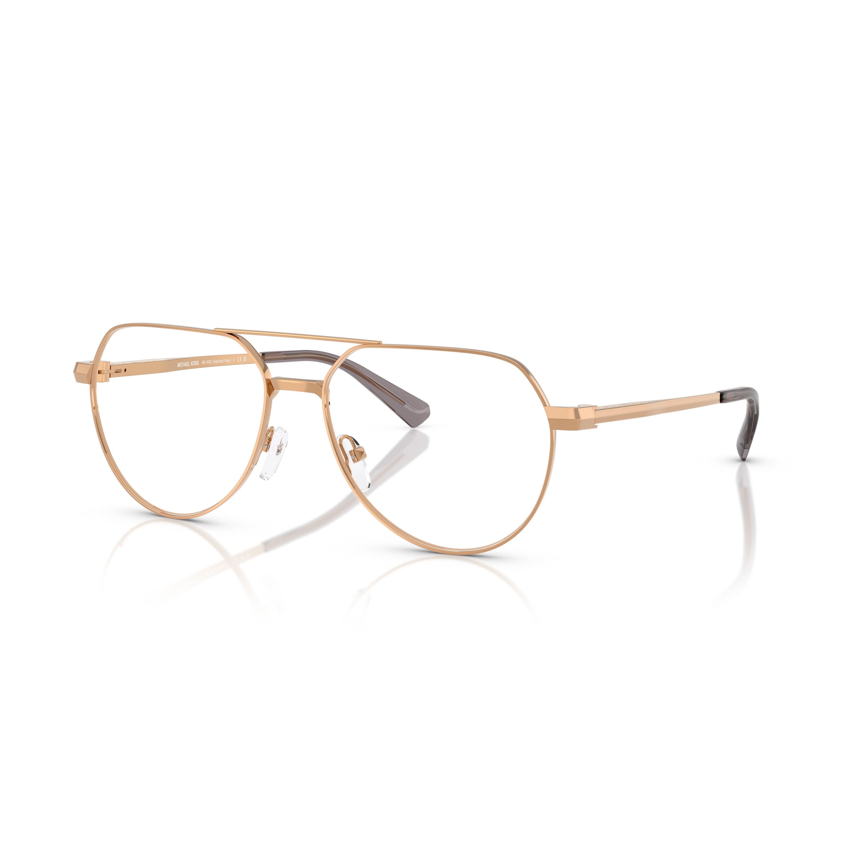 0mk3092 Lightweight Metal Frame Sunglasses with Double Bridge Design