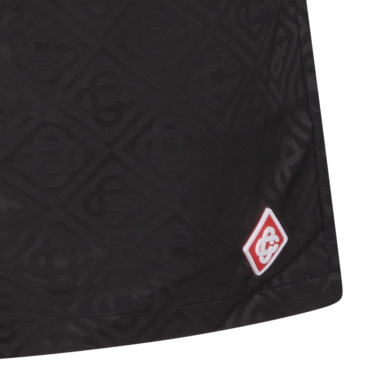 Casablanca Black Shorts with Tonal Pattern