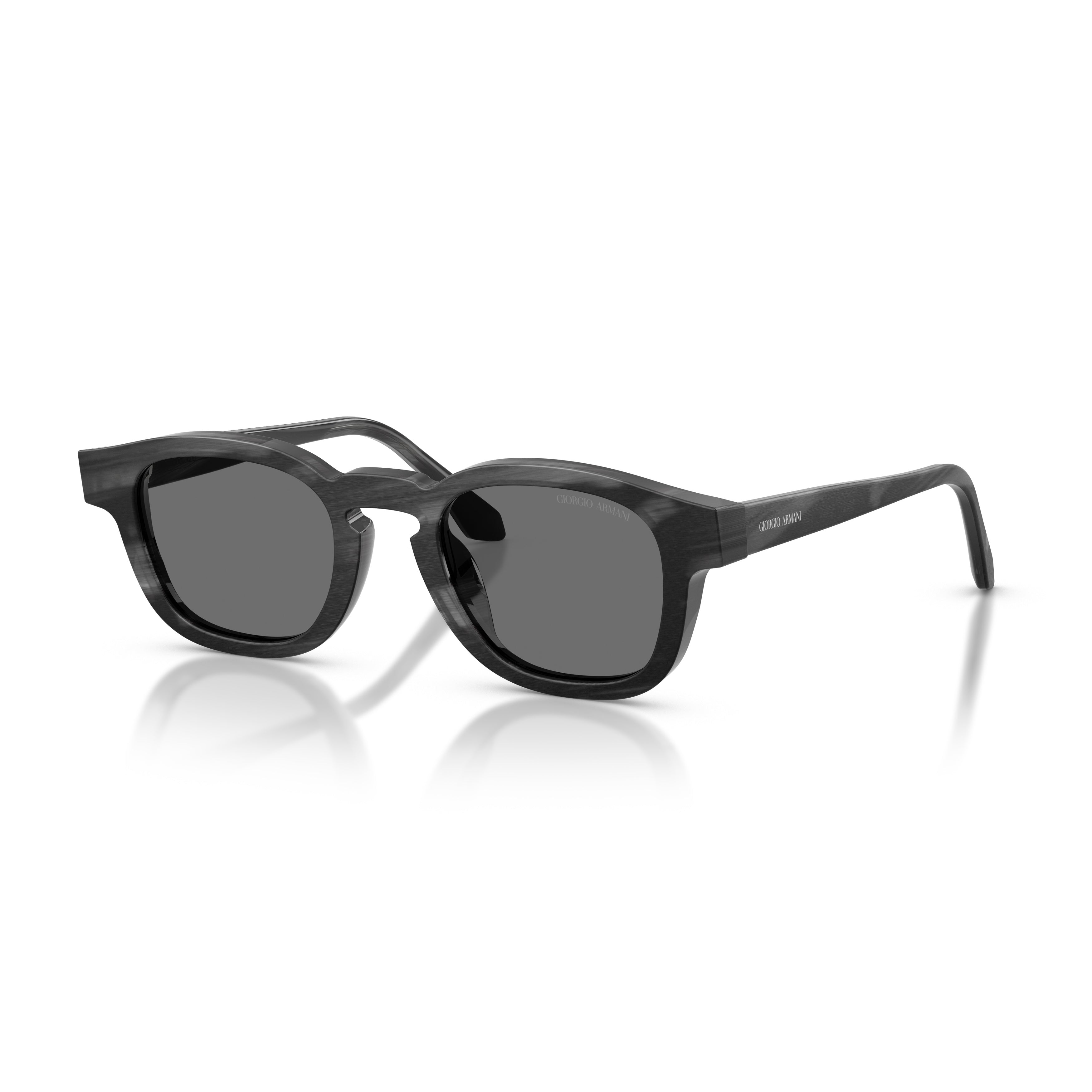 0ar8254u Rounded Square Acetate Sunglasses with Subtle Marbled Finish