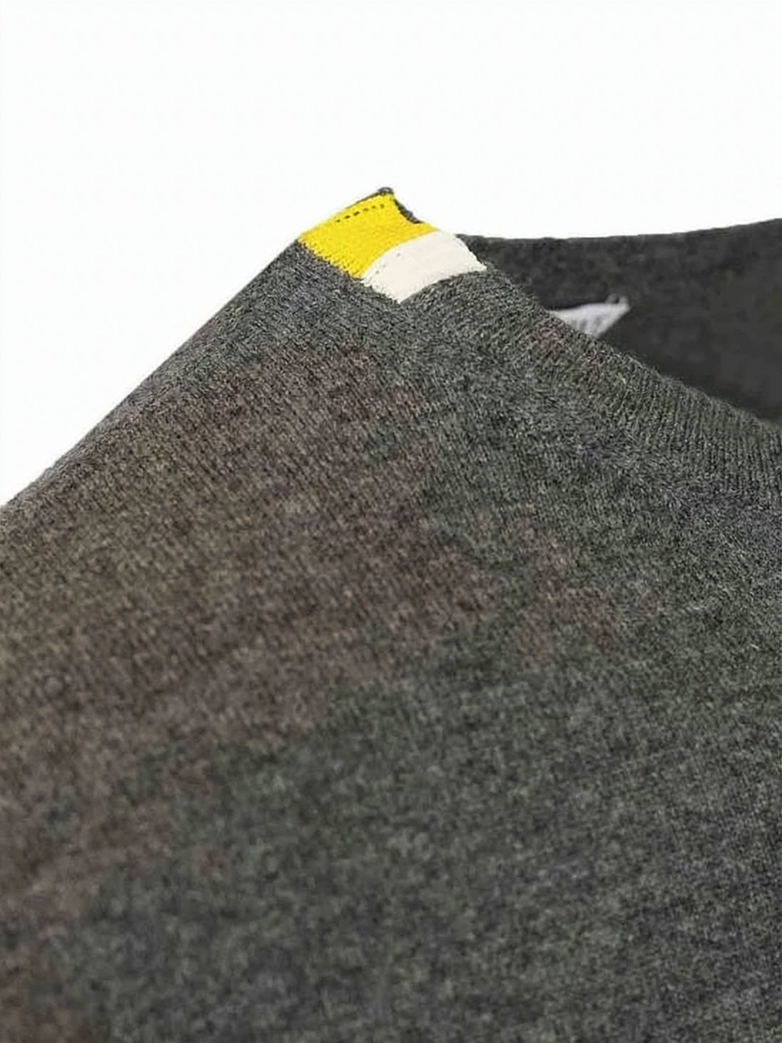Grey Relaxed Fit Wool Blend Sweater