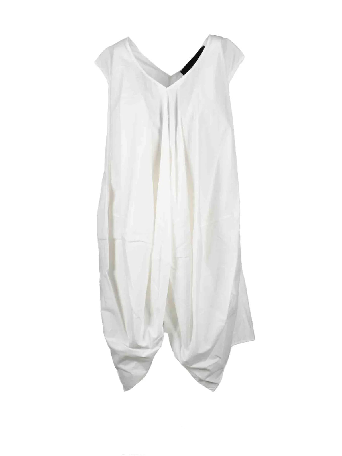 White Cotton Balloon Dress
