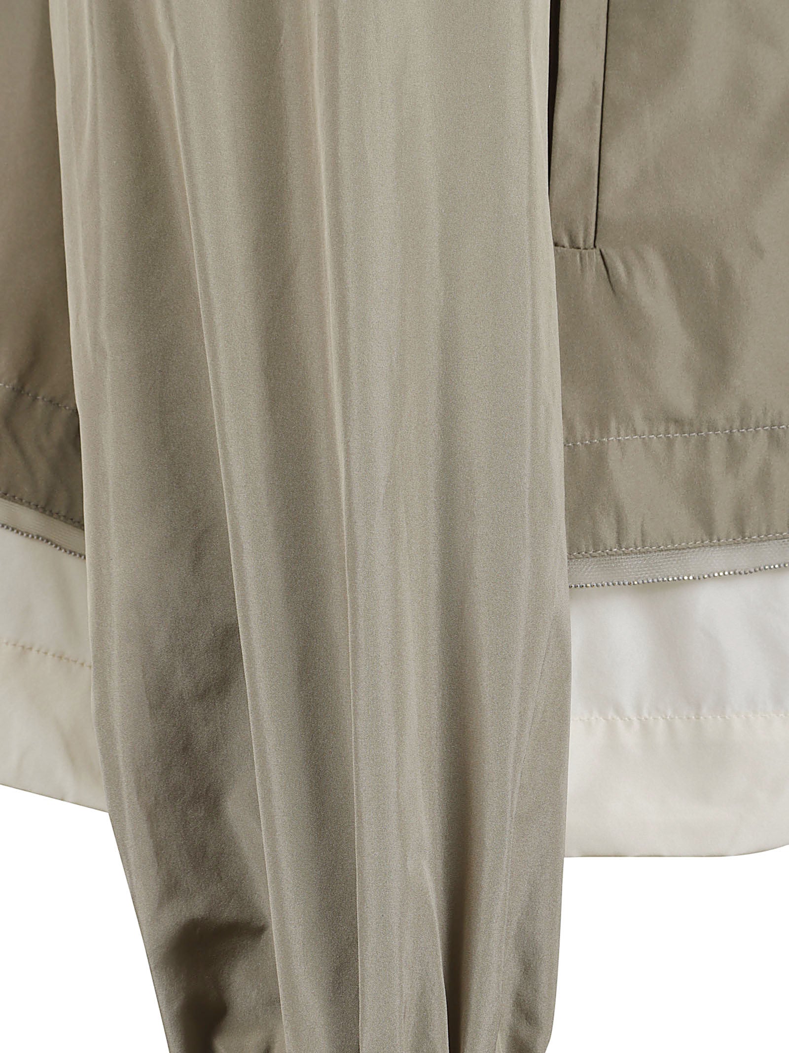 Cropped Jacket with Lightweight Fabric and Stand Collar
