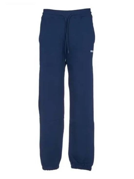 Relaxed-Fit Blue Jogger Pants With Adjustable Waistband