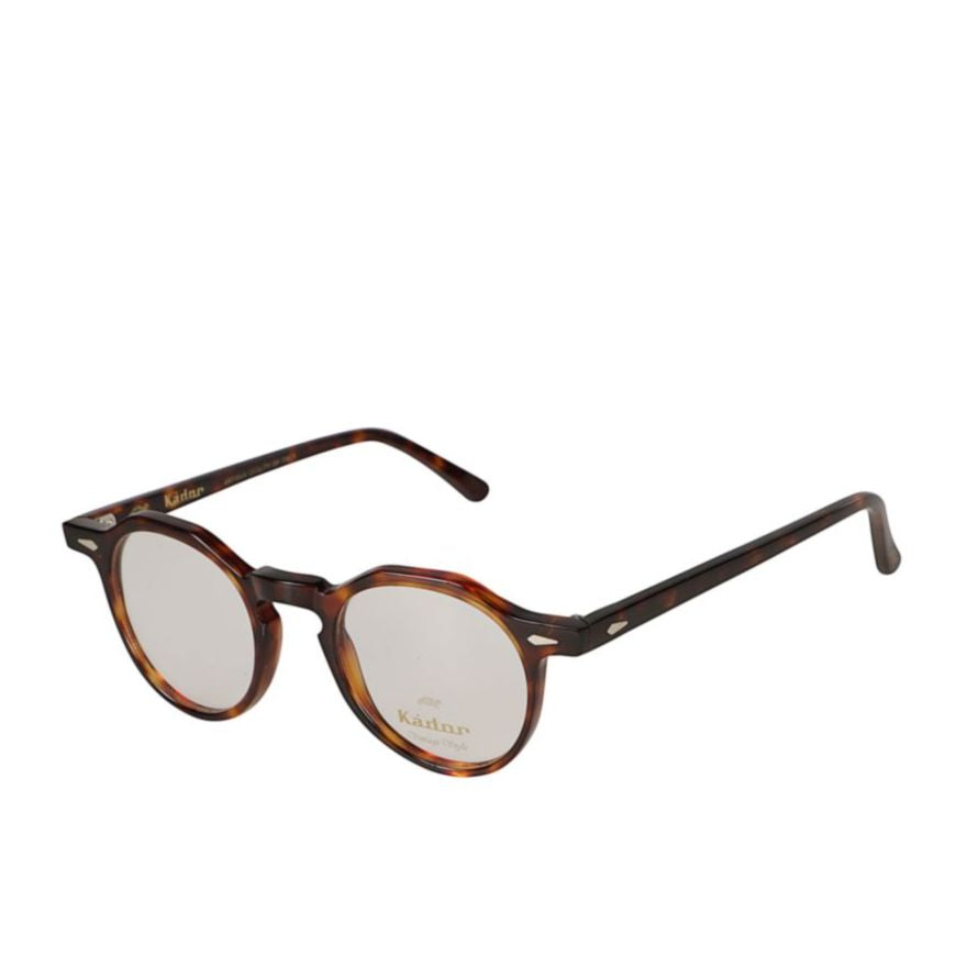 Justin Classic Tortoiseshell Round Frame Eyeglasses with Metallic Accents