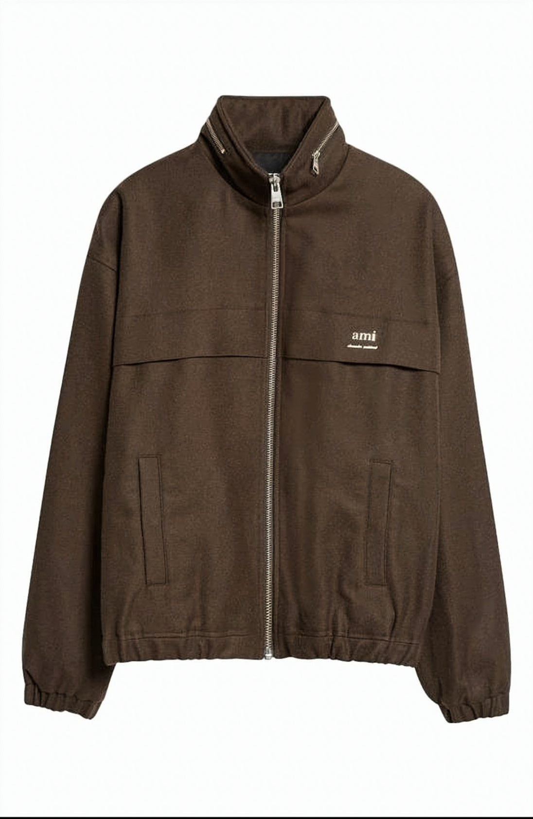 Structured Wool Jacket With Classic Collar And Functional Pockets