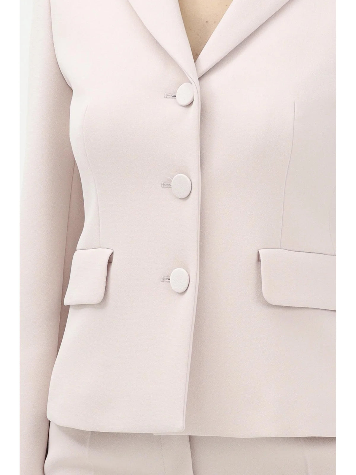 Pink Acetate Polyester Fitted Jacket