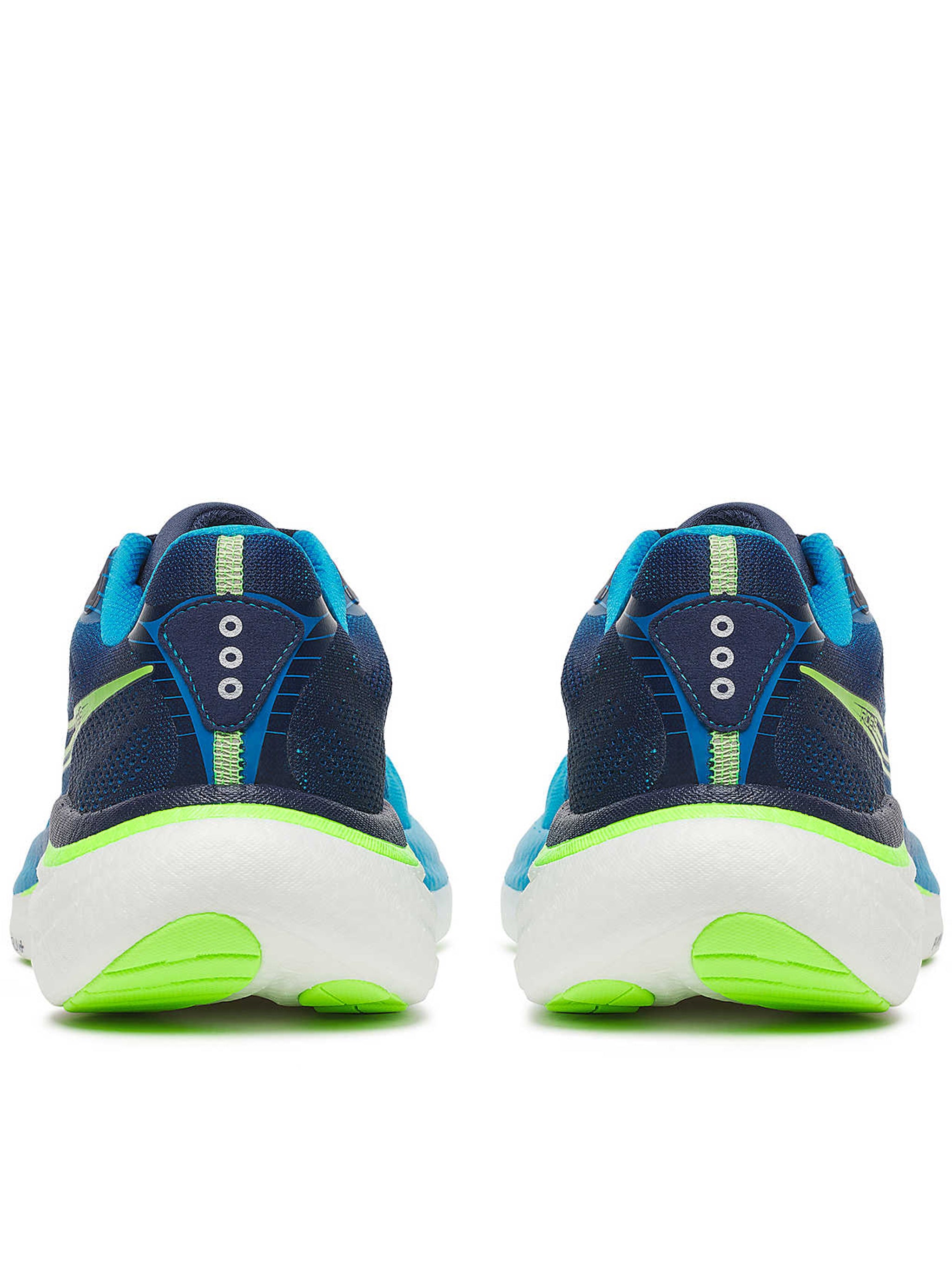Breathable Blue Running Sneakers with Neon Accents
