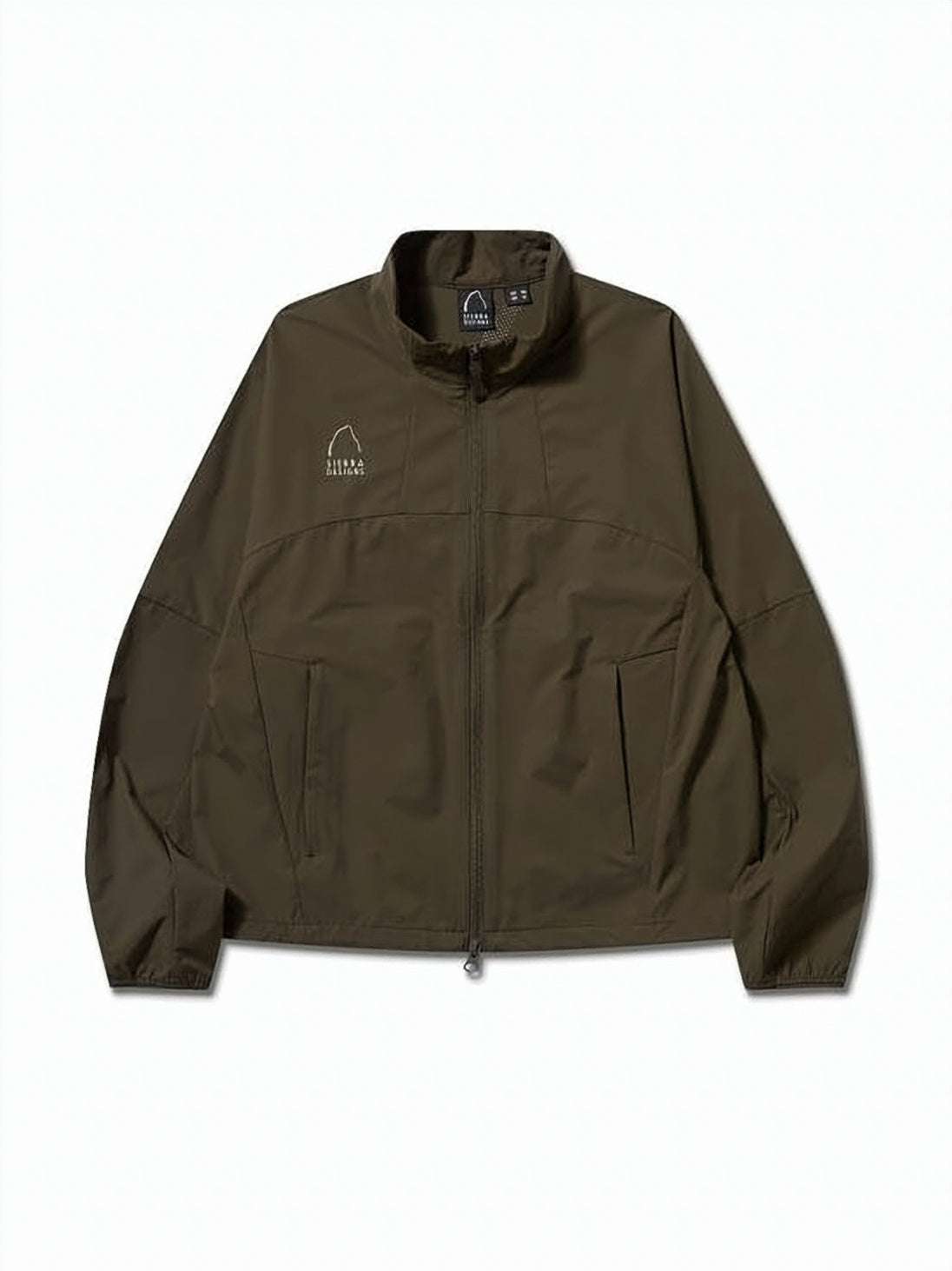 Brown Jacket with Front Zipper Closure