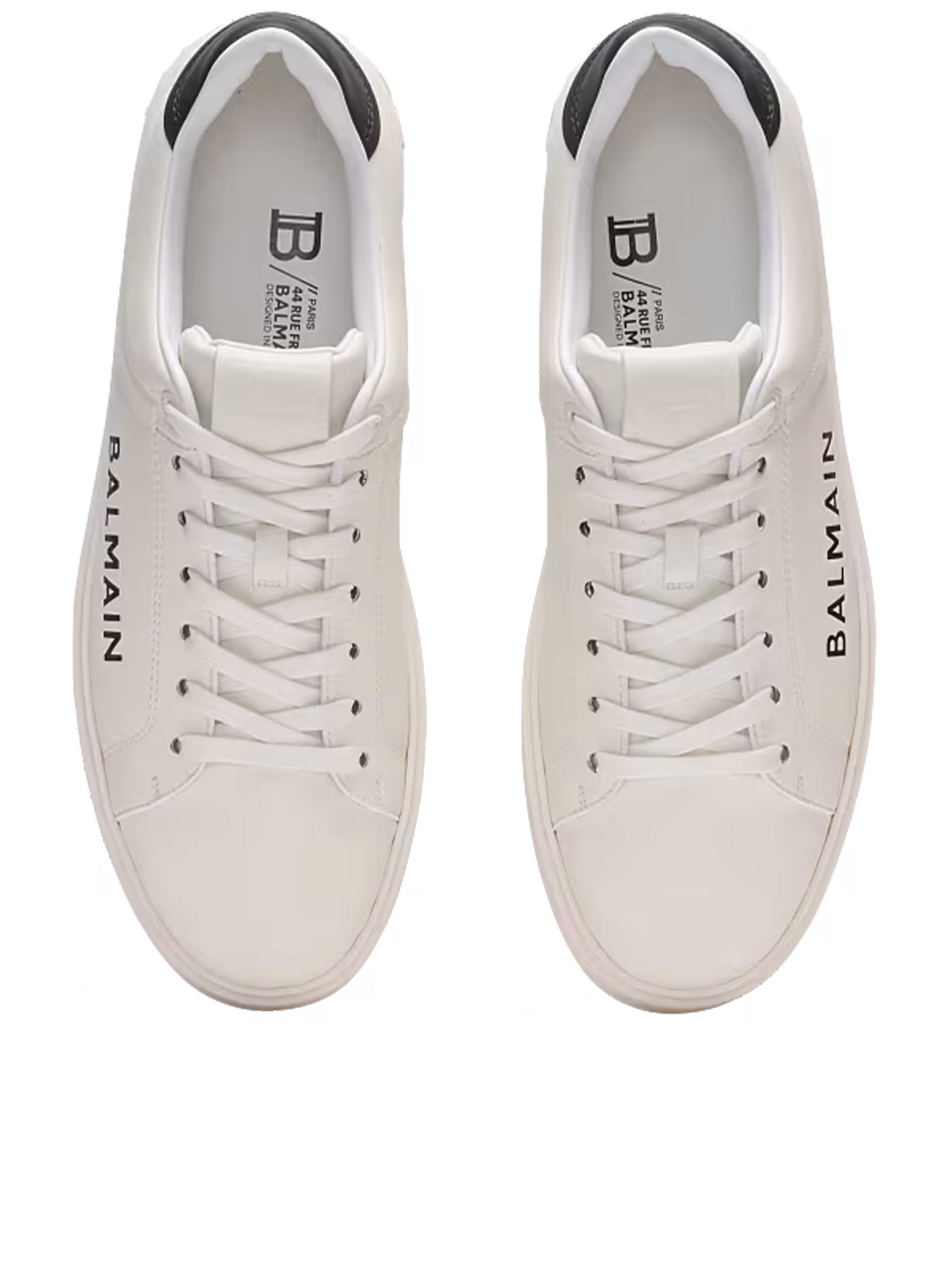 White Low Top Lace-Up Sneakers