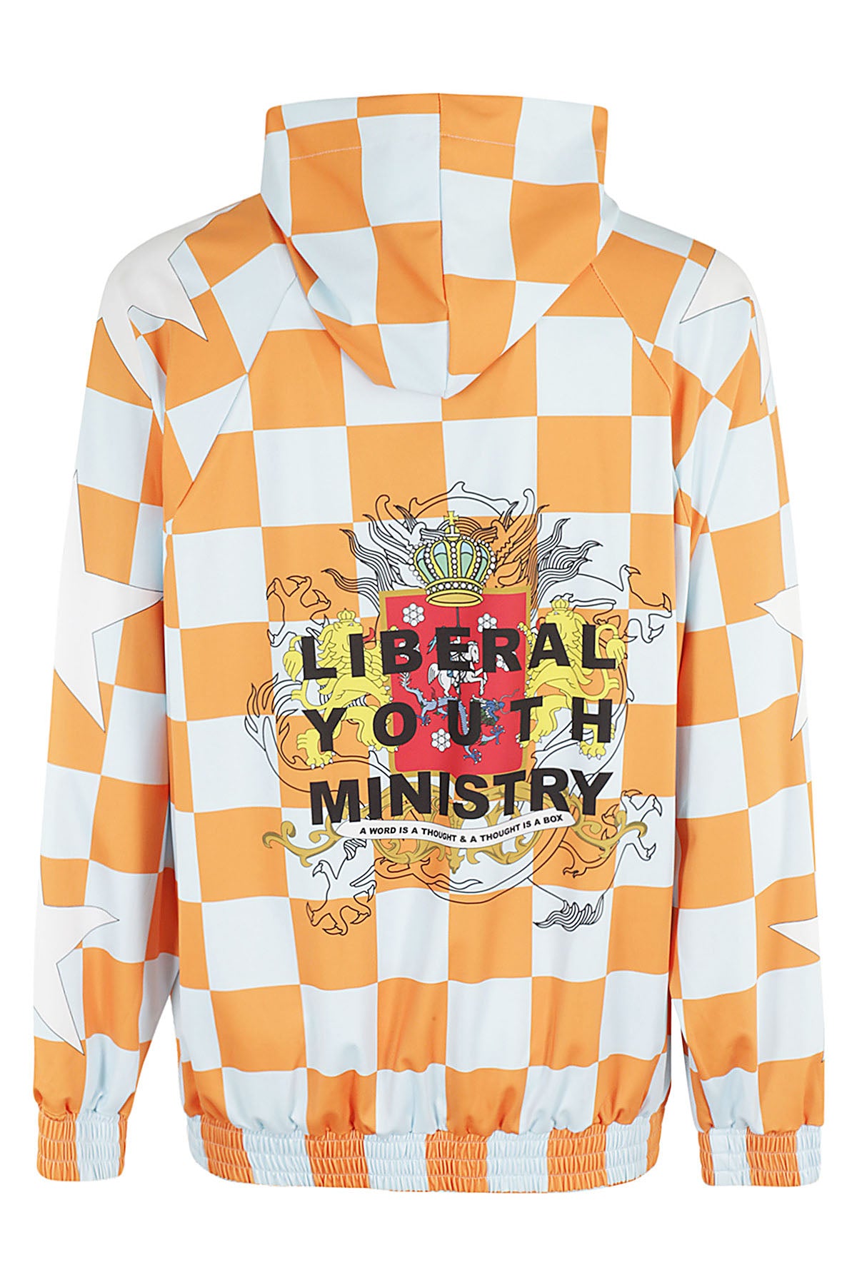 Orange Light Blue Football Hoodie