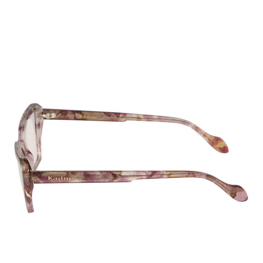 Kamila Light Geometric Frame Eyeglasses with Marbled Finish
