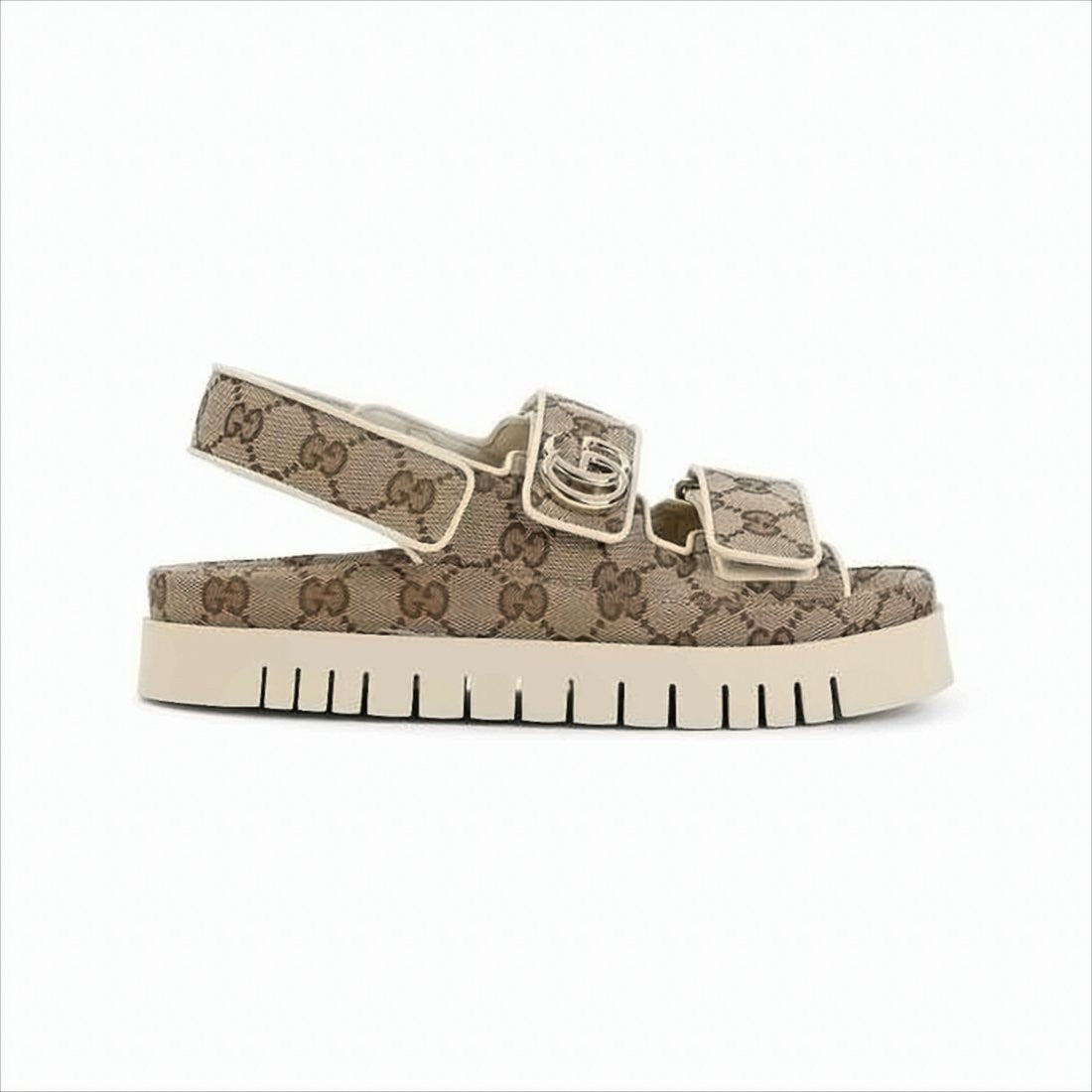 Canvas Sandals with Signature Monogram
