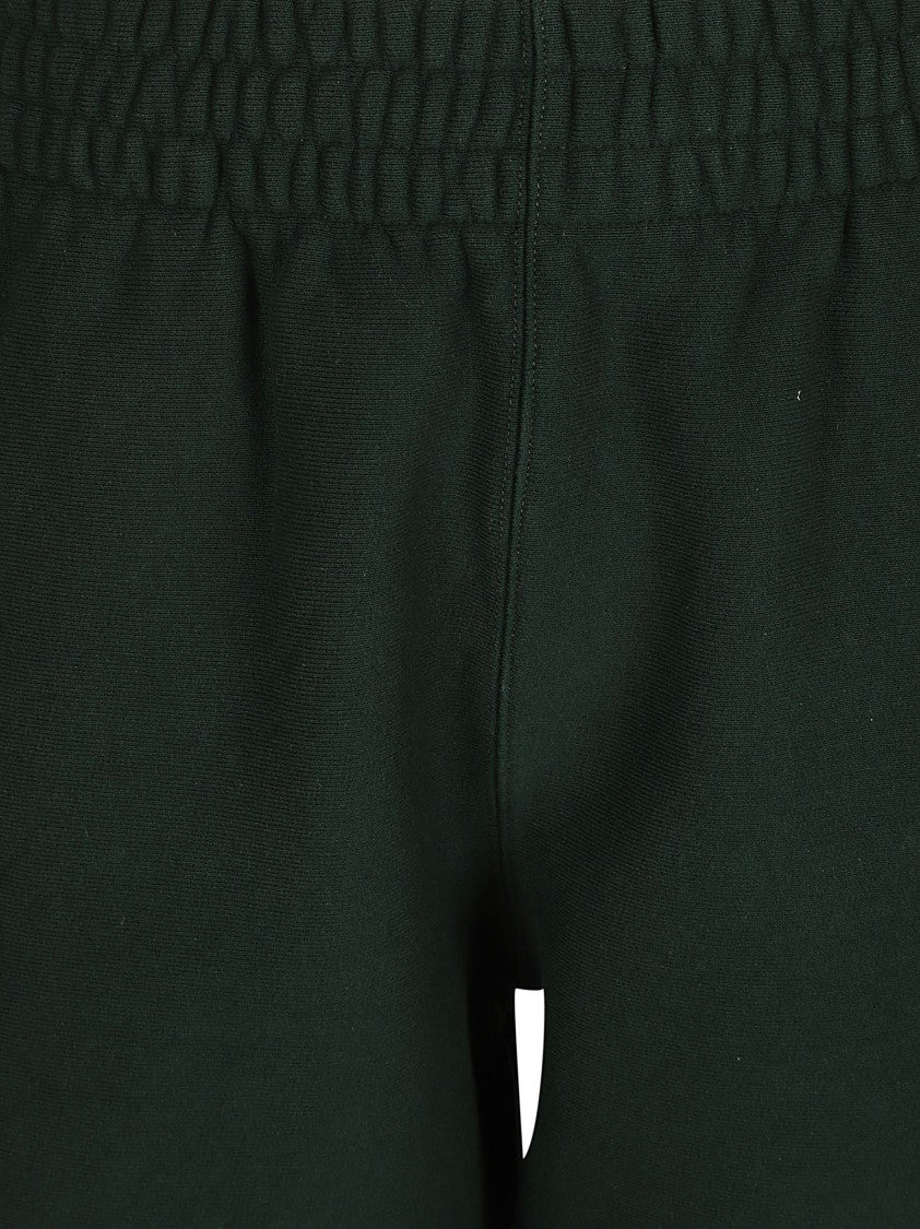 Relaxed-Fit Green Shorts With Elastic Waistband