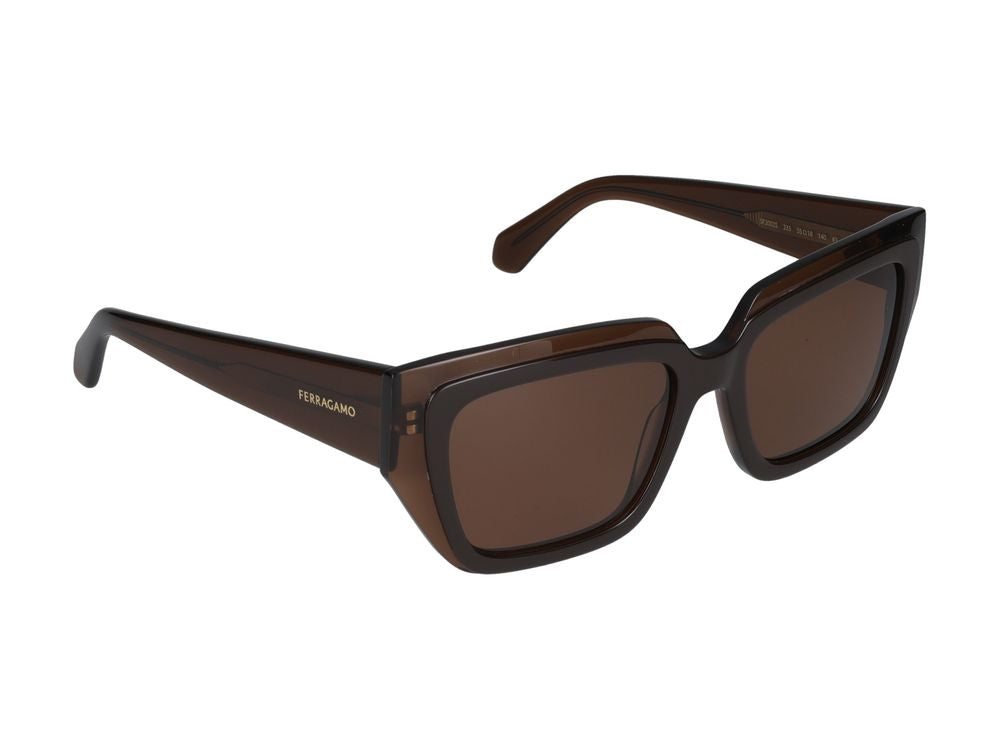 Sunglasses Salvatore Ferragamo SF2002S 233 Transparent Brown/Brown 55/18/140