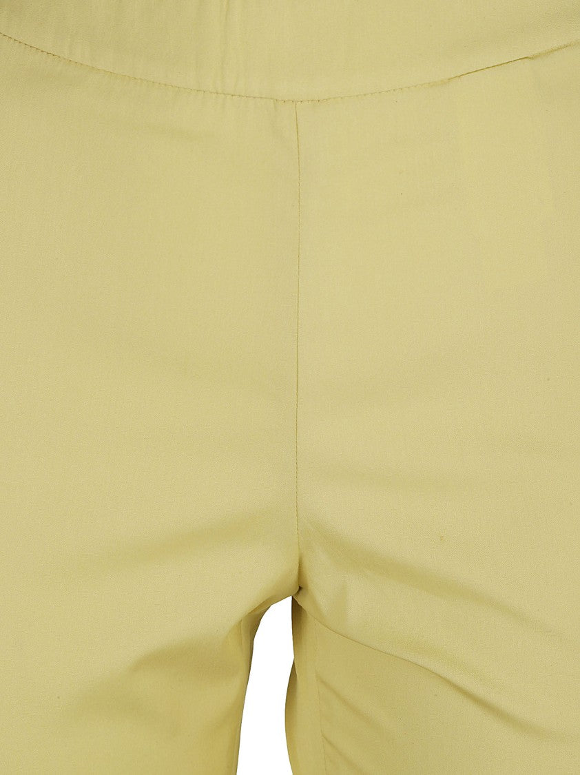 Fitted Trousers With Elastic Waistband