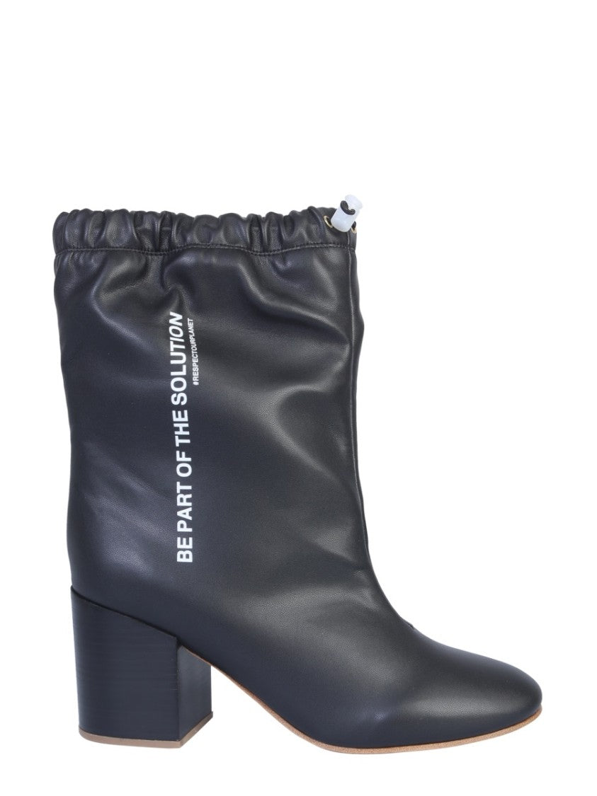 Ankle Boots With Adjustable Coulisse Closure