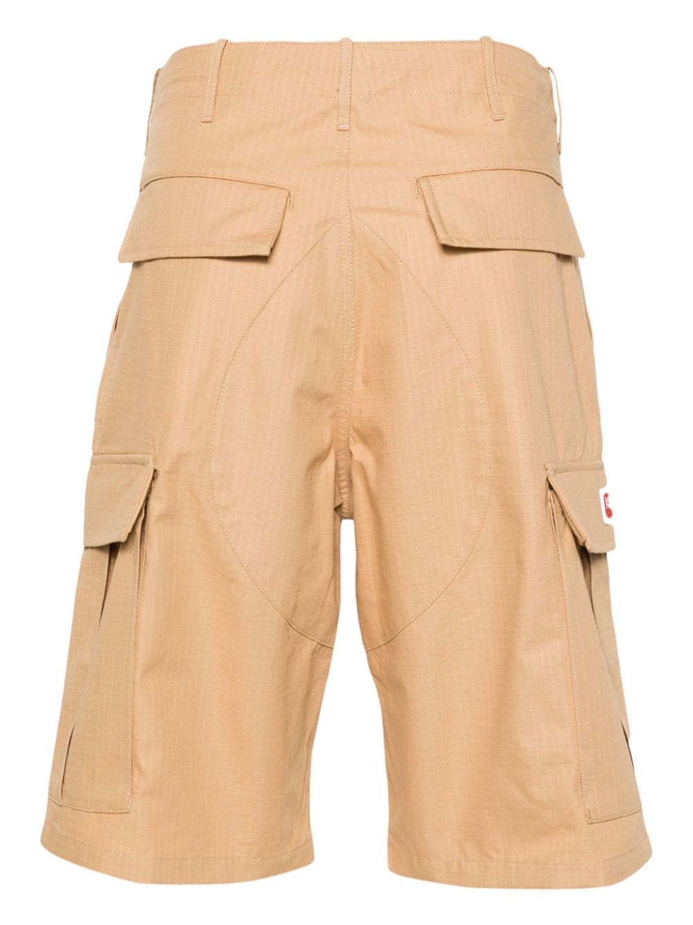 Caramel Brown Cotton Ripstop Cargo Shorts