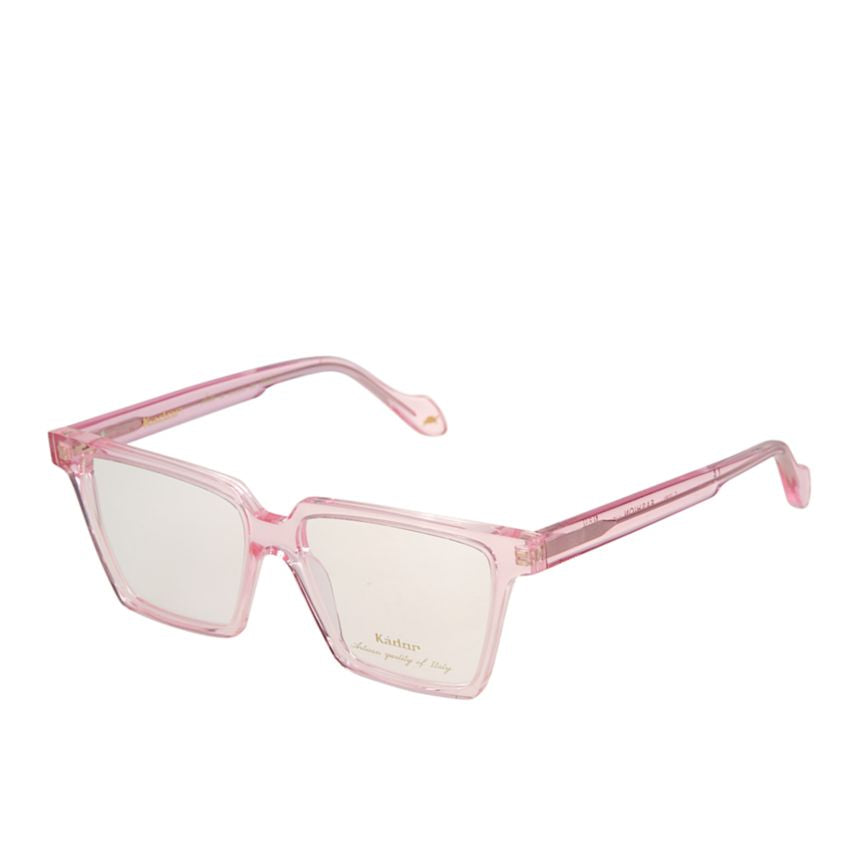 Fashion Light Oversized Pink Rectangular Sunglasses with Gold Accents