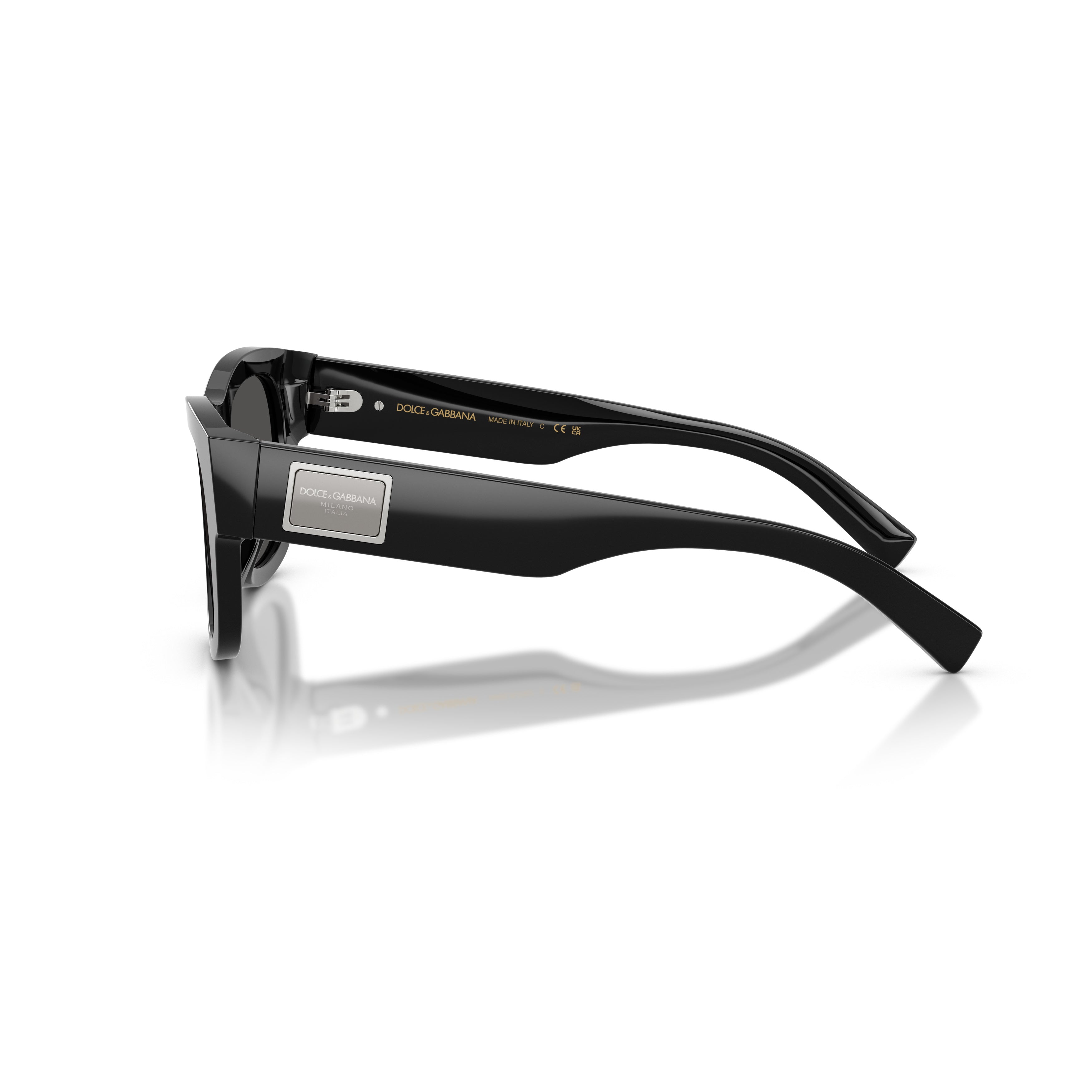 0dg4509 Bold Rectangular Black Acetate Sunglasses