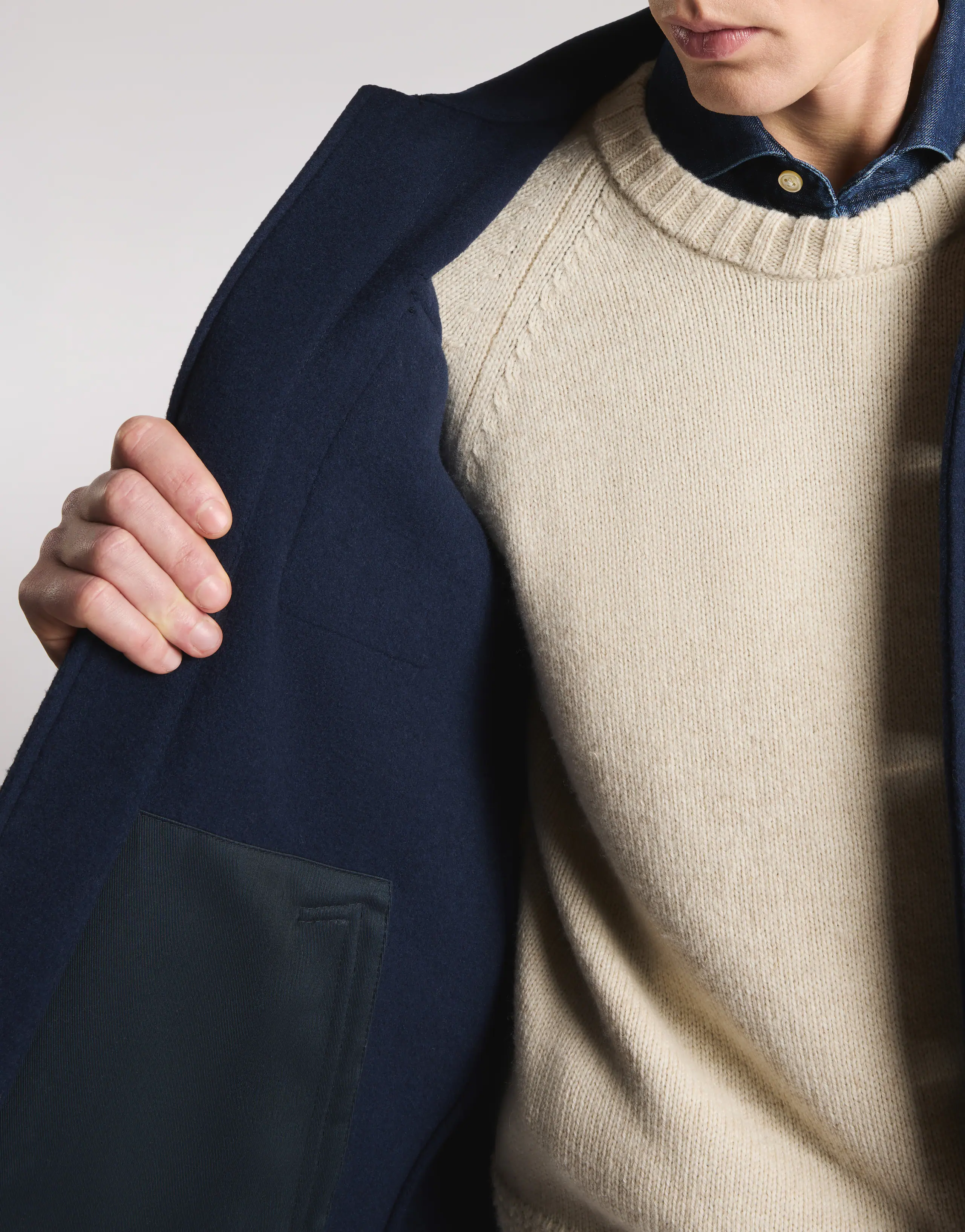 Over Shirt Archive Blue Wool Blend Shirt