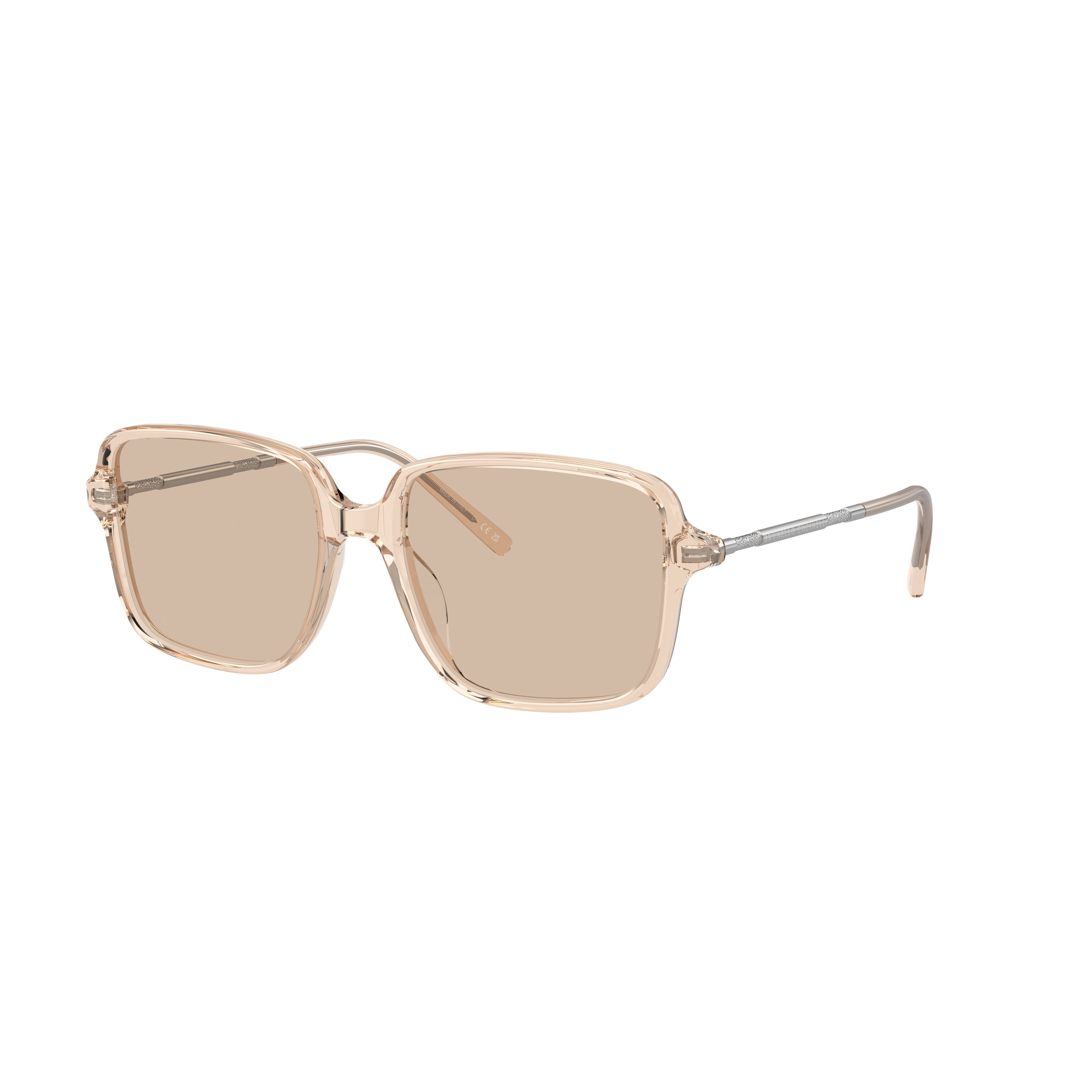 0bc3001 Translucent Acetate Square Sunglasses with Metallic Accents