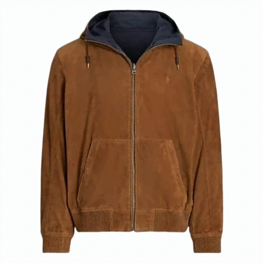 Reversible Brown Goat Leather Jacket with Soft Suede Texture