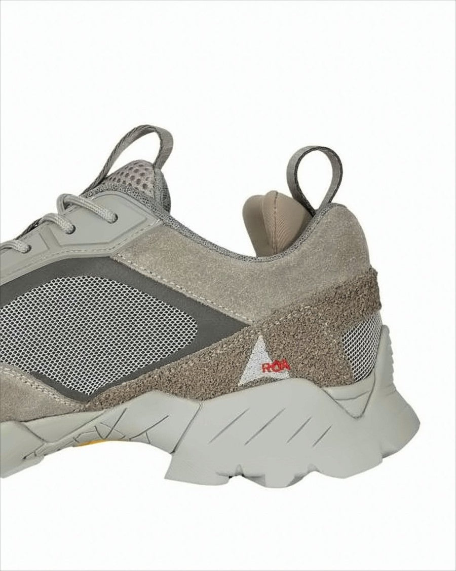 Textured Grey Sneakers with Sole