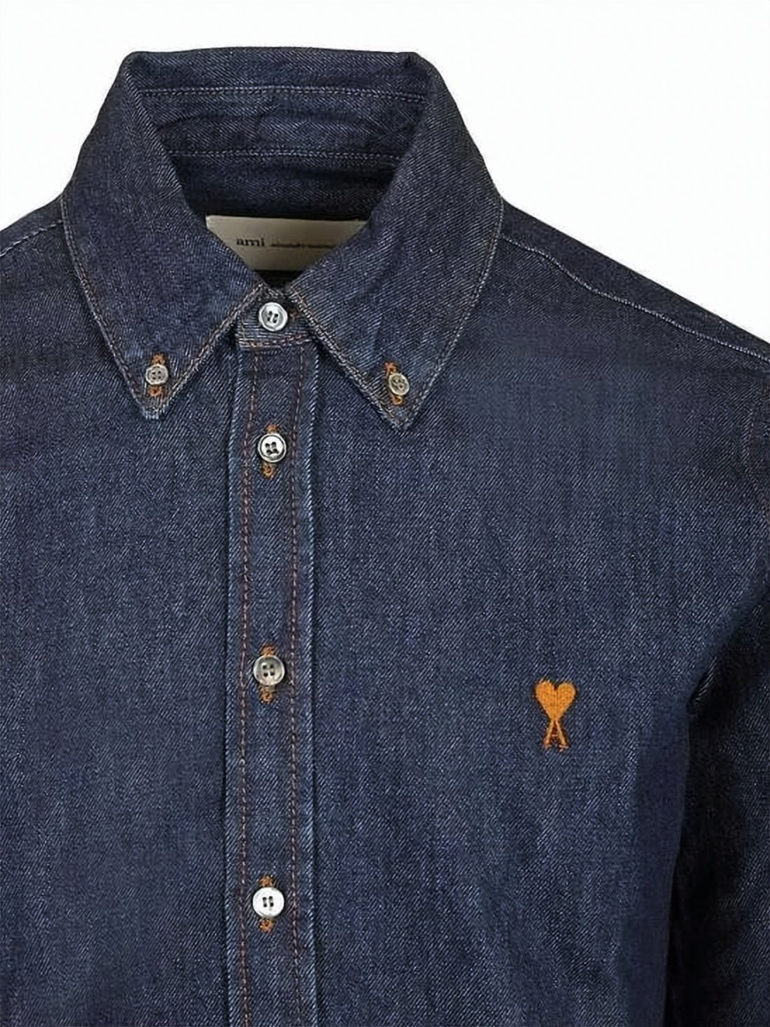 Denim Shirt With Button-Down Front